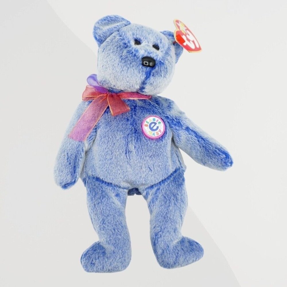 VINTAGE‎ TY Beanie Baby "Periwinkle The Bear" 2000 Retired